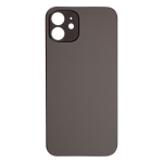 Back Glass Compatible for iPhone 12 (Large Camera Hole) (Aftermarket) - Black